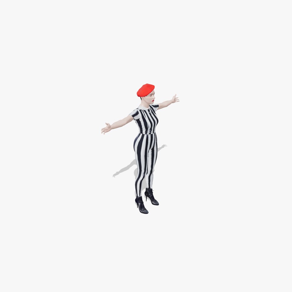 Jovial Mime Costume model pack